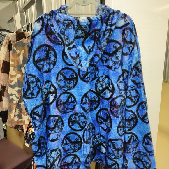 Fleecy blue pullover hoodie with Dancing Bears - size 2XL - - Picture 3 of 4